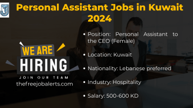 Position: Personal Assistant to the CEO (Female) Location: Kuwait Nationality: Lebanese preferred Industry: Hospitality Salary: 500-600 KD
