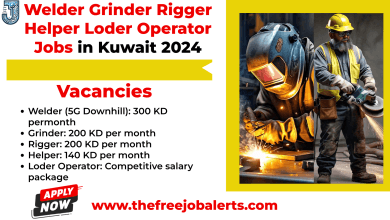 Welder Grinder Rigger Helper Loder Operator Jobs in Kuwait2024