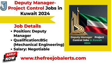 Deputy Manager/Assistant Manager - Project Control Jobs in Kuwait 2024